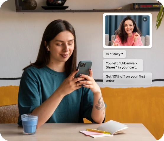 The platform renders unique video versions automatically.